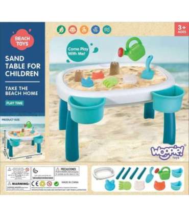 WOOPIE Veelaud 2-ühes liivakast, 7 osa.