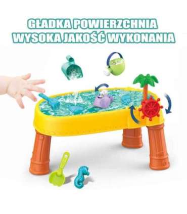 WOOPIE 2 в 1: водный столик и песочница — пиратский корабль, 8 аксессуаров.