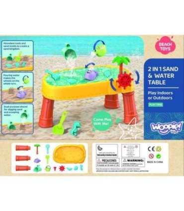 WOOPIE 2-ühes veelaud ja liivakast — piraadilaev, 8 tarvikut.