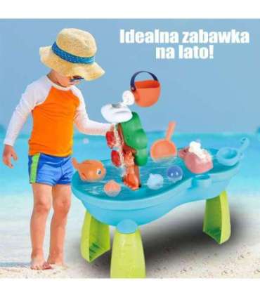 WOOPIE 2-в-1 водный столик и песочница с водопадом, 10 предметов