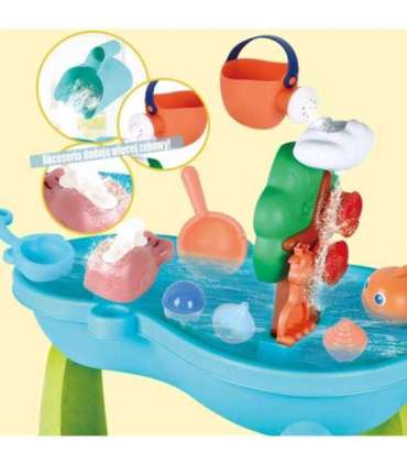 WOOPIE 2-ühes veelaud ja liivakast koos koskega, 10-osaline komplekt