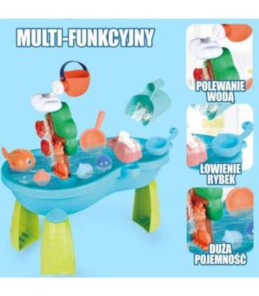 WOOPIE 2-ühes veelaud ja liivakast koos koskega, 10-osaline komplekt