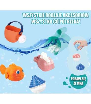 WOOPIE 2-в-1 водный столик и песочница с водопадом, 10 предметов