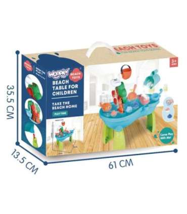 WOOPIE 2-ühes veelaud ja liivakast koos koskega, 10-osaline komplekt