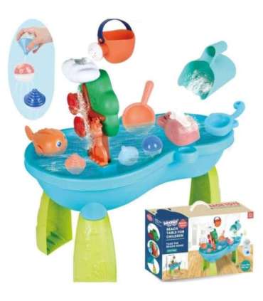 WOOPIE 2-ühes veelaud ja liivakast koos koskega, 10-osaline komplekt