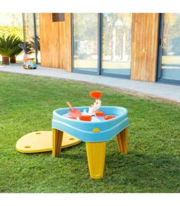 FEBER водный столик с крышкой CASUAL 4-в-1 — песочница, письменный стол, пикниковый столик, аксессуары