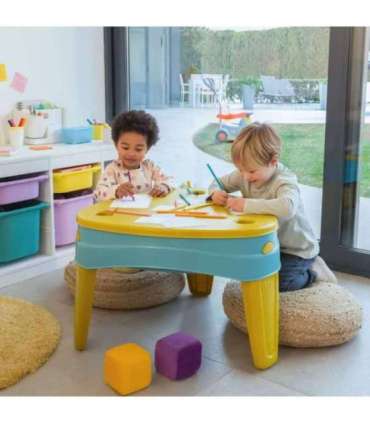 FEBER водный столик с крышкой CASUAL 4-в-1 — песочница, письменный стол, пикниковый столик, аксессуары