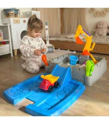 WOOPIE Портативная песочница в виде замка, закрывающаяся + 9 аксессуаров