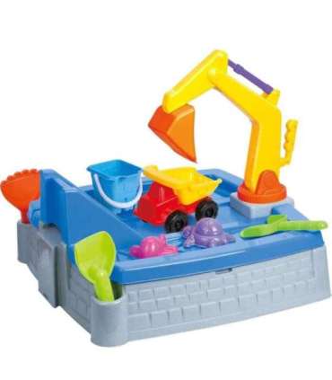 WOOPIE kaasaskantav lukustatav lossilaadne liivakast + 9 tarvikut