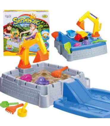 WOOPIE Портативная песочница в виде замка, закрывающаяся + 9 аксессуаров