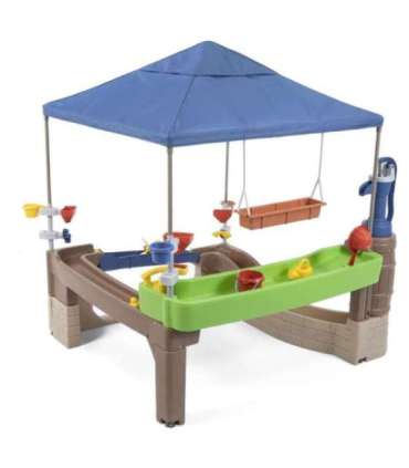 STEP2 veemängukeskus pumbaga ja varikatusega — Pump & Splash varjuline oaas