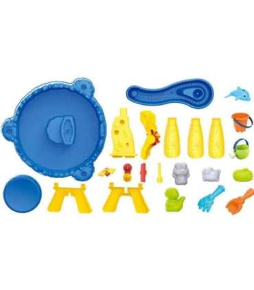 WOOPIE XL водный стол со стульчиком, 2 в 1 песочница Дельфин, 12 деталей