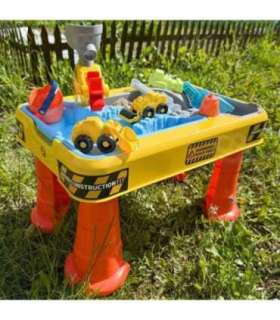 WOOPIE 2-ühes veelaud ja liivakast — ehitusplats + 4 mänguautot (12 osa)