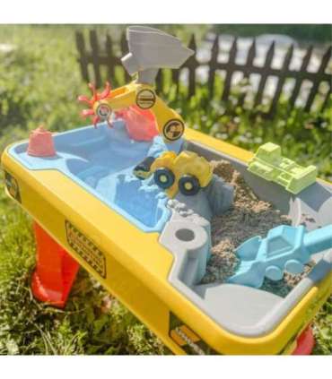WOOPIE водный столик 2-в-1 и песочница — строительная площадка + 4 машинки (12 элементов)
