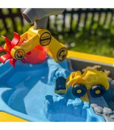 WOOPIE 2-ühes veelaud ja liivakast — ehitusplats + 4 mänguautot (12 osa)