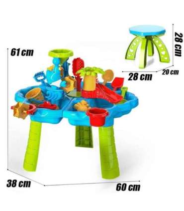 WOOPIE 2-ühes veelaud ja liivakast koos tooliga — veepark delfiiniga