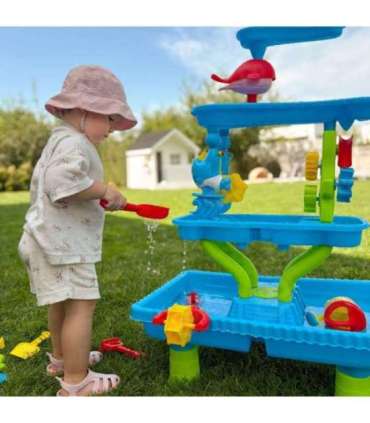 WOOPIE 4-ühes veelaud ja liivakast veejuga XL 4-tasandiline delfiin