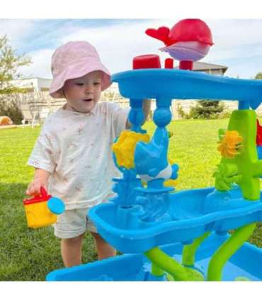 WOOPIE 4-ühes veelaud ja liivakast veejuga XL 4-tasandiline delfiin