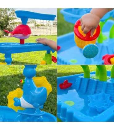 WOOPIE 4-ühes veelaud ja liivakast veejuga XL 4-tasandiline delfiin