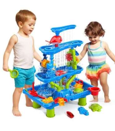 WOOPIE 4-ühes veelaud ja liivakast veejuga XL 4-tasandiline delfiin