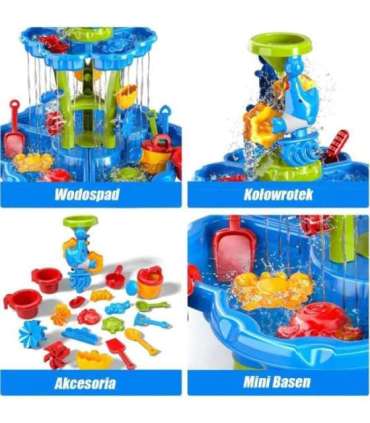 WOOPIE 2-ühes veelaud - liivakast ja purskkaev, XXL veepark delfiiniga