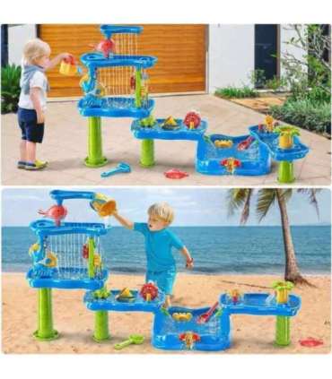 WOOPIE Suur akvapark veelaud 6-ühes liivakast veejuga veerada 6-astmeline moodulne