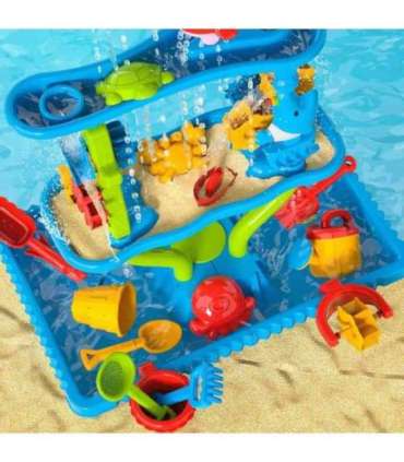 WOOPIE Огромный аквапарк водный стол 6 в 1 песочница водопад водная трасса 6-уровневый модульный