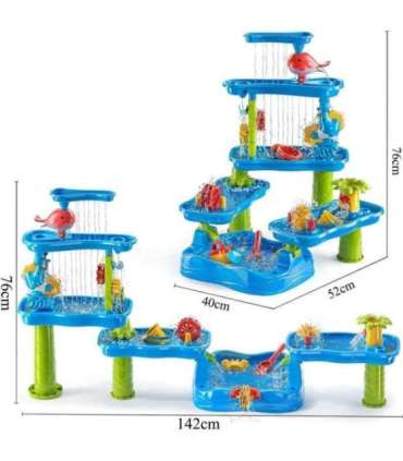 WOOPIE Suur akvapark veelaud 6-ühes liivakast veejuga veerada 6-astmeline moodulne