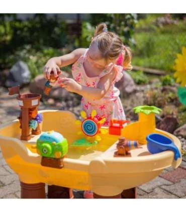 WOOPIE 2-ühes veelaud ja liivakast — XL piraadilaev mullimasinaga