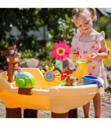 WOOPIE водный столик 2 в 1 и песочница — XL пиратский корабль с машинкой для мыльных пузырей