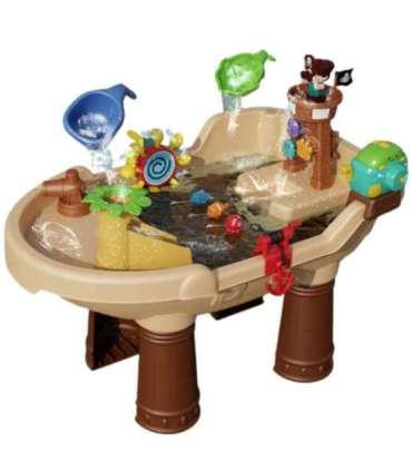 WOOPIE 2-ühes veelaud ja liivakast — XL piraadilaev mullimasinaga