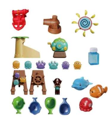 WOOPIE водный столик 2 в 1 и песочница — XL пиратский корабль с машинкой для мыльных пузырей