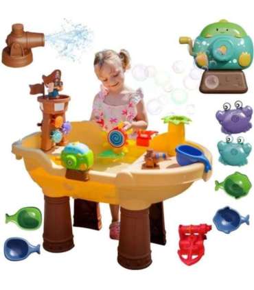 WOOPIE водный столик 2 в 1 и песочница — XL пиратский корабль с машинкой для мыльных пузырей