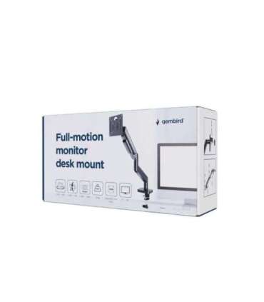 Gembird MA-DA1-04 Full-motion desk display mounting arm, 17”-32”, black