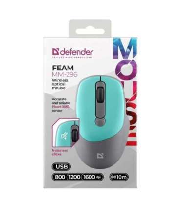 MOUSE DEFENDER FEAM MM-296 RF SILENT MINT