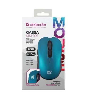 MOUSE DEFENDER GASSA MM-105 RF SILENT BLUE