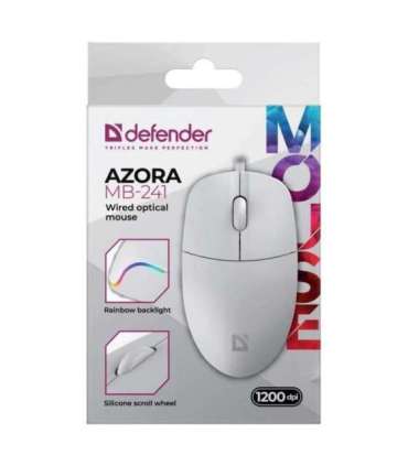 WIRED MOUSE DEFENDER AZORA MB-241 RF WHITE 1200dpi 3P