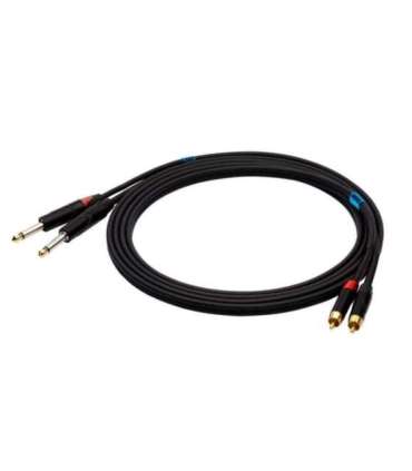 SSQ RCAJM5 - Cable 2x RCA - 2x Jack Mono 6,3 mm 3 m Black