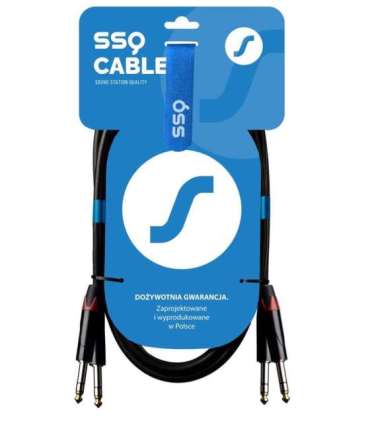 SSQ JSJS1 SS-1456 Cable 2x Jack Stereo - 2x Jack Stereo 1 m Black