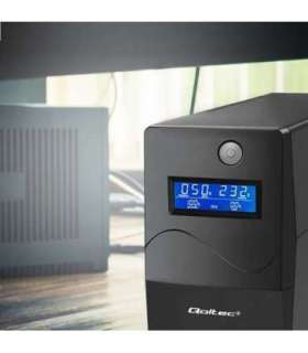 Qoltec Monolith uninterruptible power supply (UPS) Double-conversion (Online) 0.45 kVA 240 W 2 AC outlet(s)
