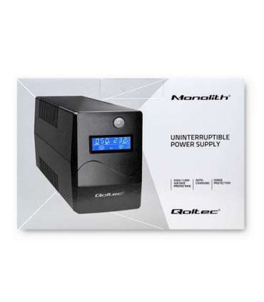 Qoltec Monolith uninterruptible power supply (UPS) Double-conversion (Online) 0.45 kVA 240 W 2 AC outlet(s)
