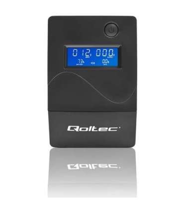Qoltec Monolith uninterruptible power supply (UPS) Double-conversion (Online) 0.45 kVA 240 W 2 AC outlet(s)