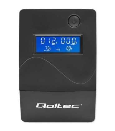 Qoltec Monolith uninterruptible power supply (UPS) Double-conversion (Online) 0.45 kVA 240 W 2 AC outlet(s)