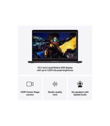 Apple MacBook Pro Space Black 16 " 3456 x 2234 pixels Apple M4 Max 48 GB Solid-state drive capacity 1000