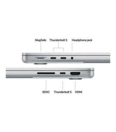 Apple MacBook Pro Silver 14 " 3024 x 1964 pixels Apple M4 Pro 24 GB Solid-state drive capacity 512 GB |