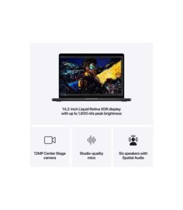Apple MacBook Pro Space Black 14 " 3024 x 1964 pixels Apple M4 Pro 24 GB Solid-state drive capacity 512 GB