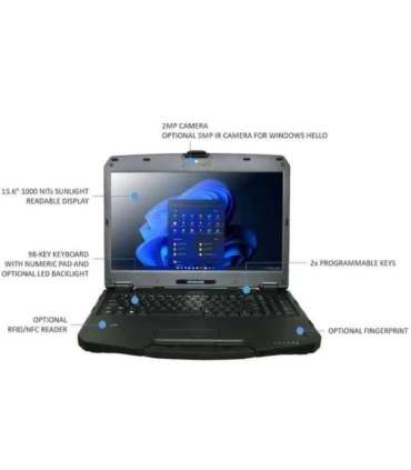 Durabook S15 i5 Standard 15" FHD Intel Core i5-1235U/16GB/256GB/Intel UHD Graphics/Win11 Pro/English kbd/Black/3Y