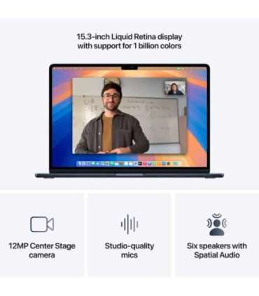 Apple MacBook Air Midnight 15 " 2880 x 1864 pixels Apple M4 16 GB Solid-state drive capacity 256 GB |