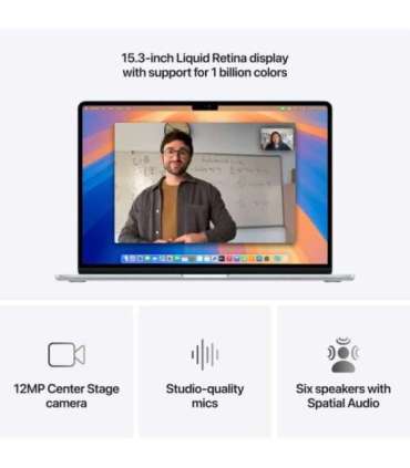 Apple MacBook Air Silver 15 " IPS 2880 x 1864 pixels Apple M4 24 GB Solid-state drive capacity 512 GB |