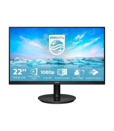 Philips 221V8A 21.5 " VA FHD 75 Hz 4 ms 1920 x 1080 200 cd/m² HDMI ports quantity 1 x HDMI Black